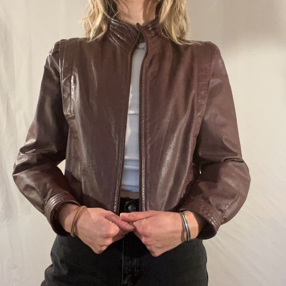VINTAGE Berman’s Leather Jacket - Picture 1 of 6